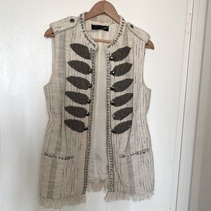 Tweed military style vest from Zara
